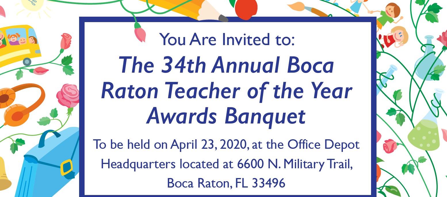 34th Annual Boca Raton Teacher of the Year Awards Banquet | Rotary Club