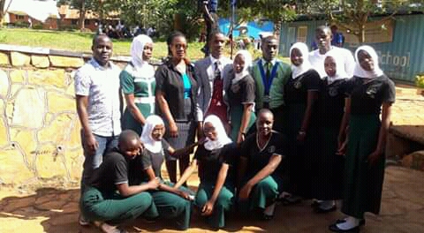 President Florence taking the photo with the interact club team
