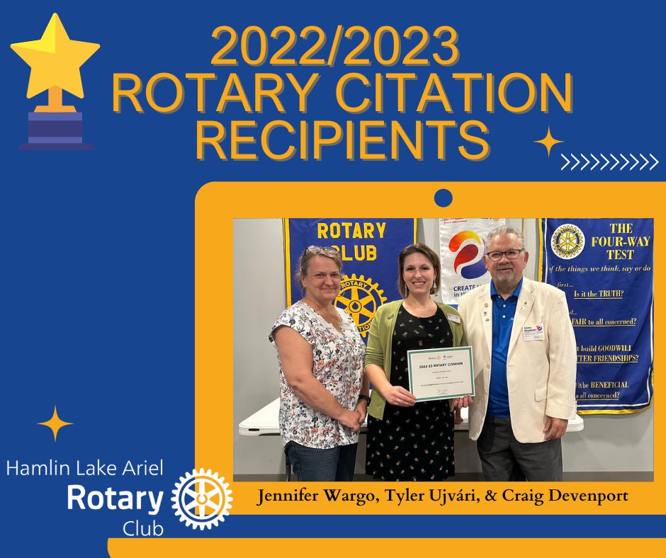 Rotary Citation Recipients | Rotary Club of Hamlin