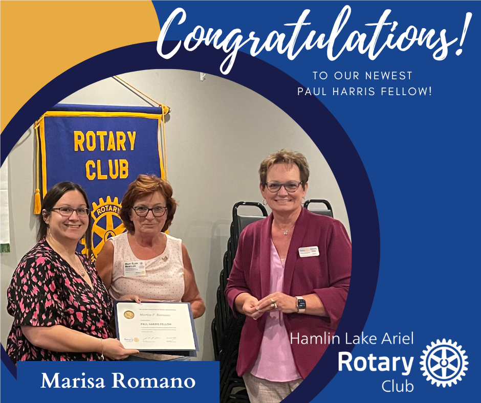 Paul Harris Fellow Recognition | Rotary Club Of Hamlin