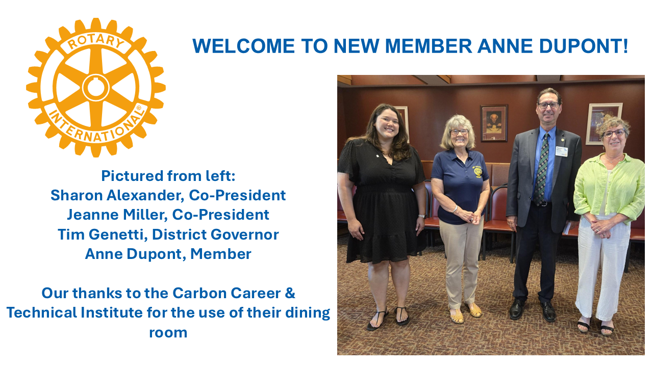 Welcome to new member Anne Dupont