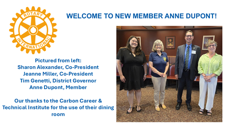 Welcome to new member Anne Dupont