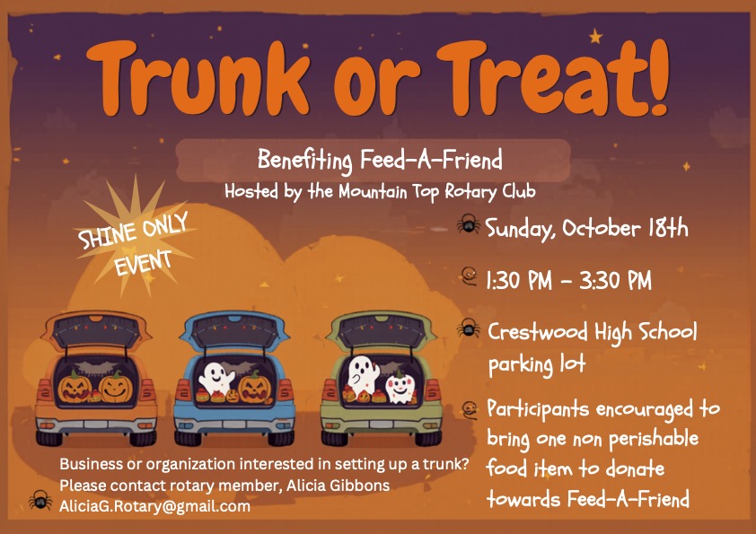 Rotary Club of Mountain Top Trunk or Treat
