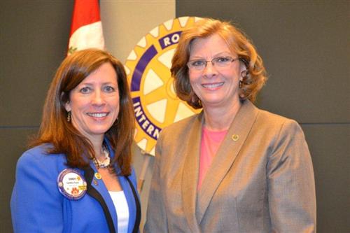 Mayor McFarlane and Cindy Poole