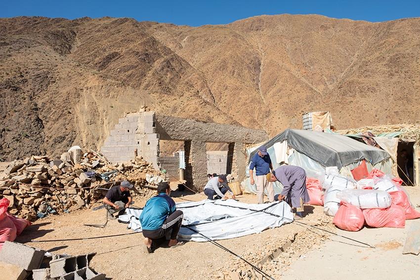 A Rotary Foundation shelterbox assists people affected by the Morocco earthquake