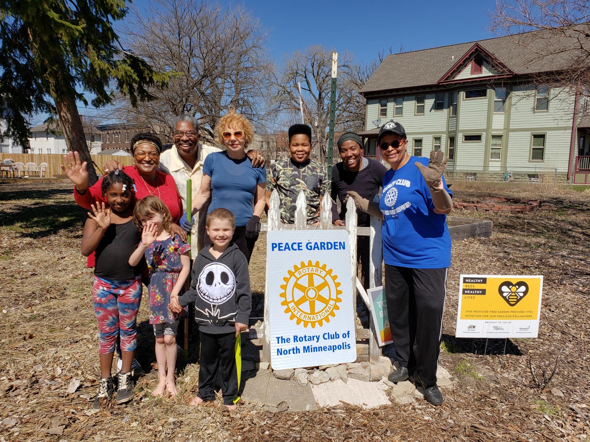 Rotary Club Of North Minneapolis Cleans Up Old Highland Peace Garden 