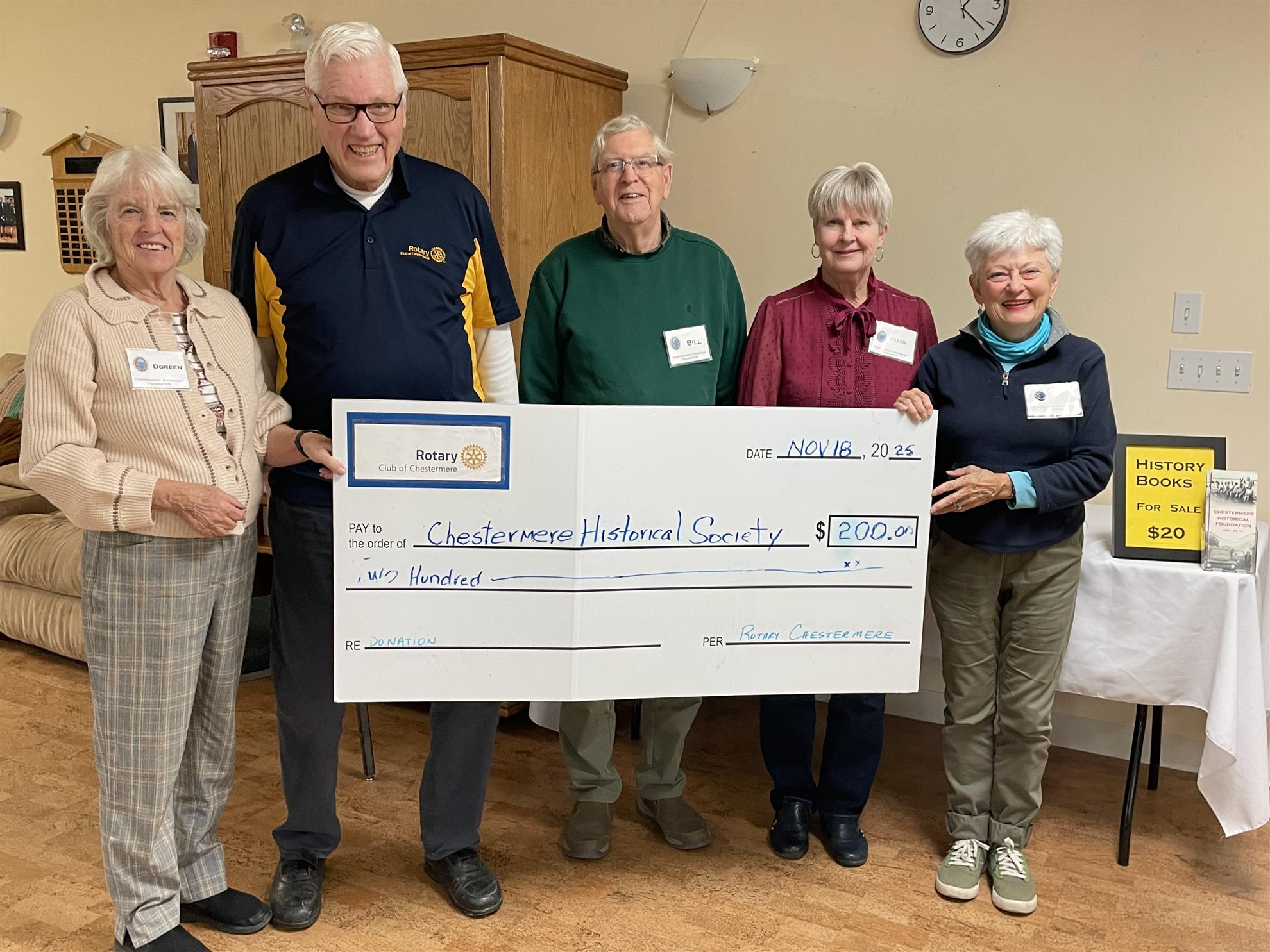 Donation Chestermere Historical Society