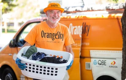 Arabella Mengel, Orange Sky “Laundry for the Homeless”