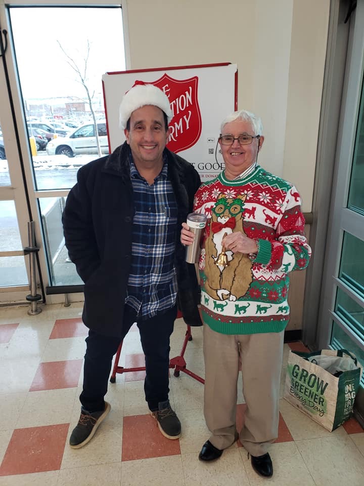 Rotarians in Action bell ringing for the Salvation Army