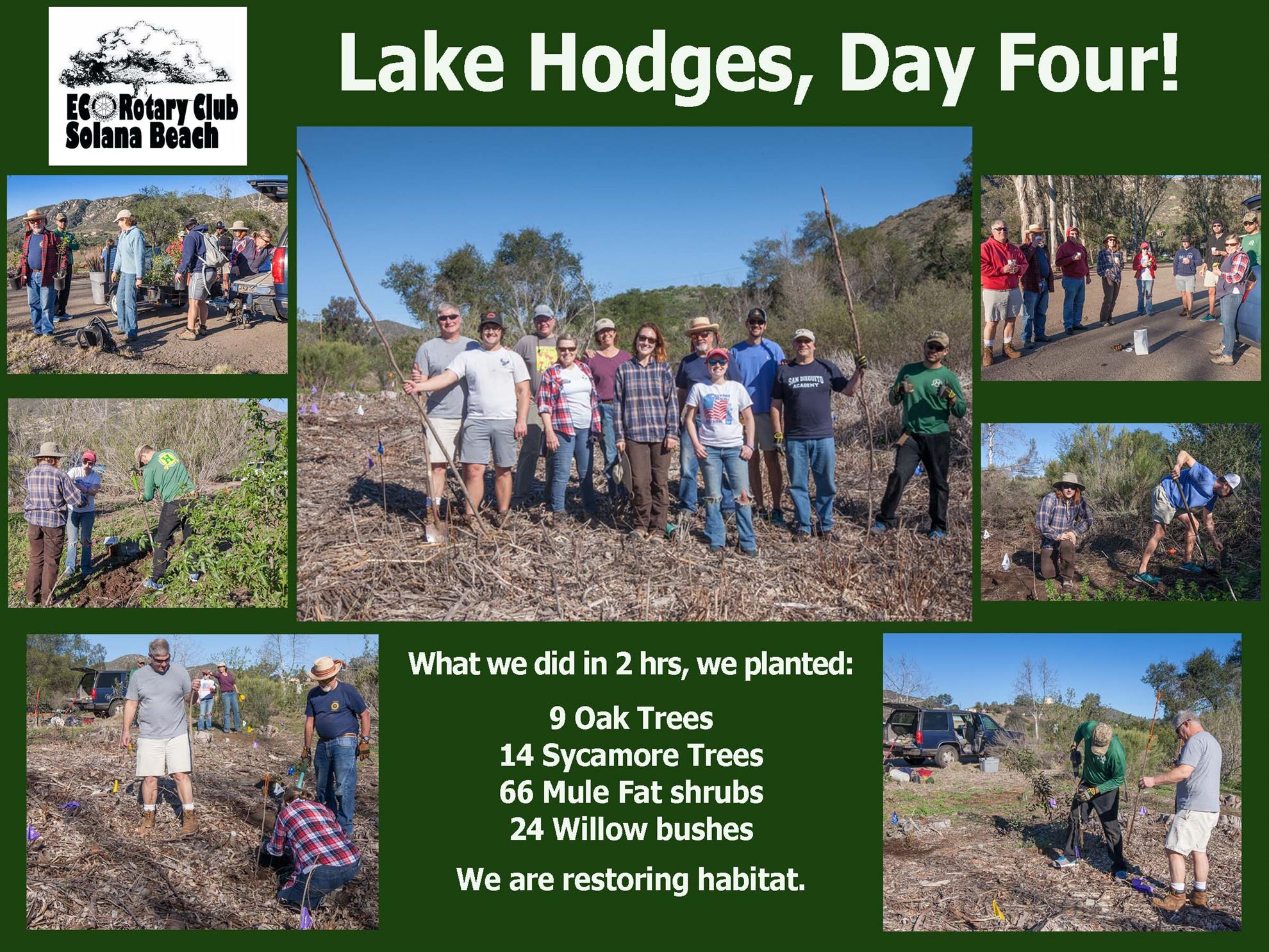 Lake Hodges Work Party Solana Beach Eco Rotary Club