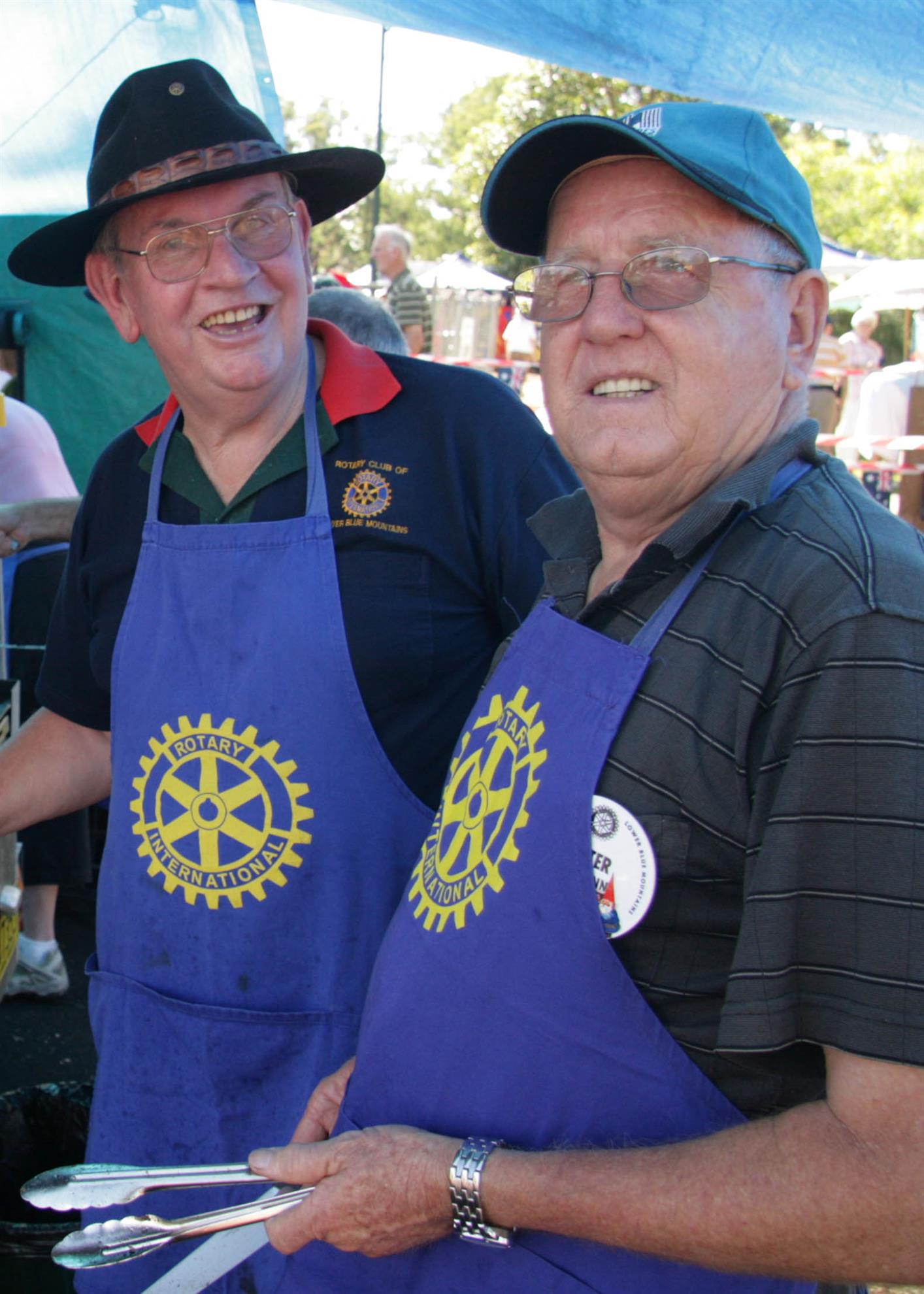 Rotary Club of Lower Blue Mountains members at the BBQ