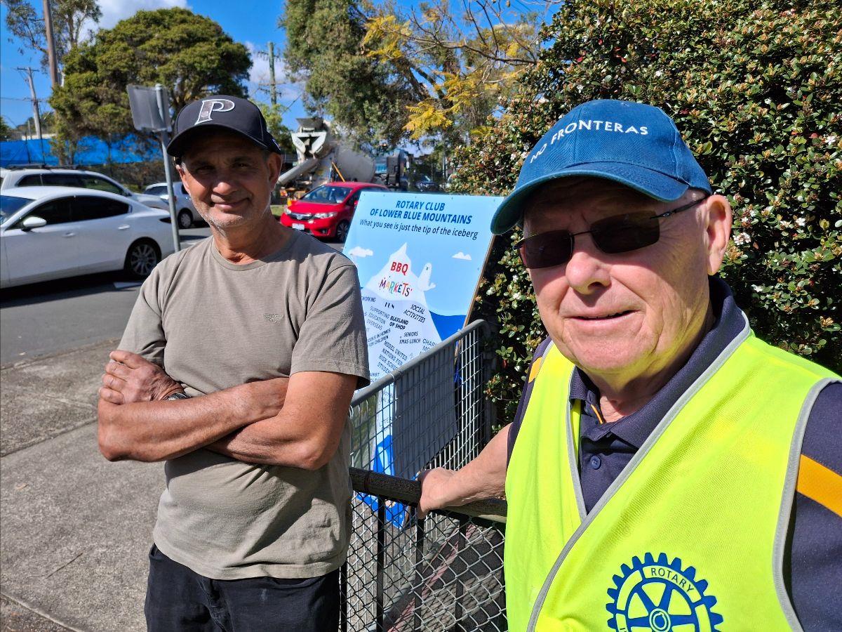 Rotary Club of Lower Blue Mountains members at the markets