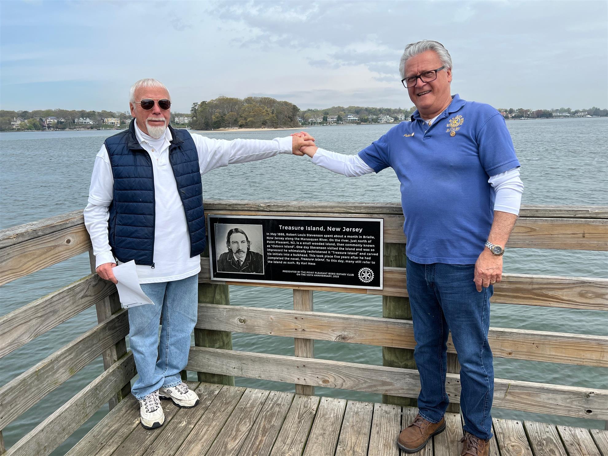 Pt. Pleasant Rotary Donate Historic Plaque For Treasure Island 