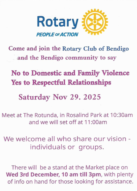 No to Domestic & Family Violence | Rotary Club of Eaglehawk