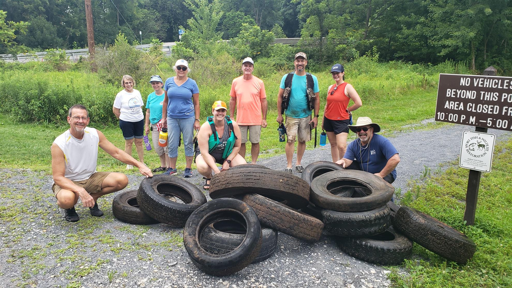 Group B's Tire Collection pulled from the creek