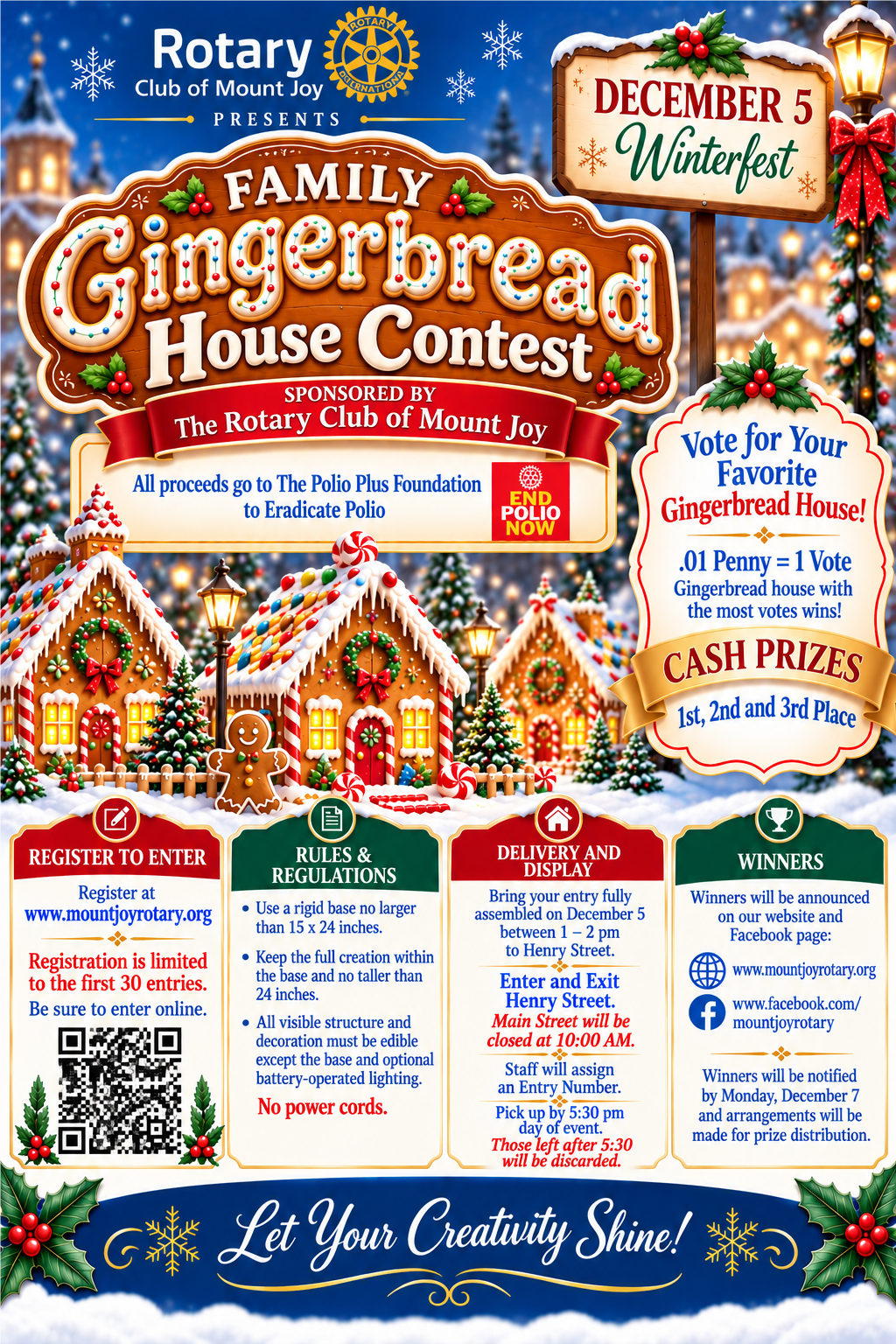 Gingerbread House Contest - 2026