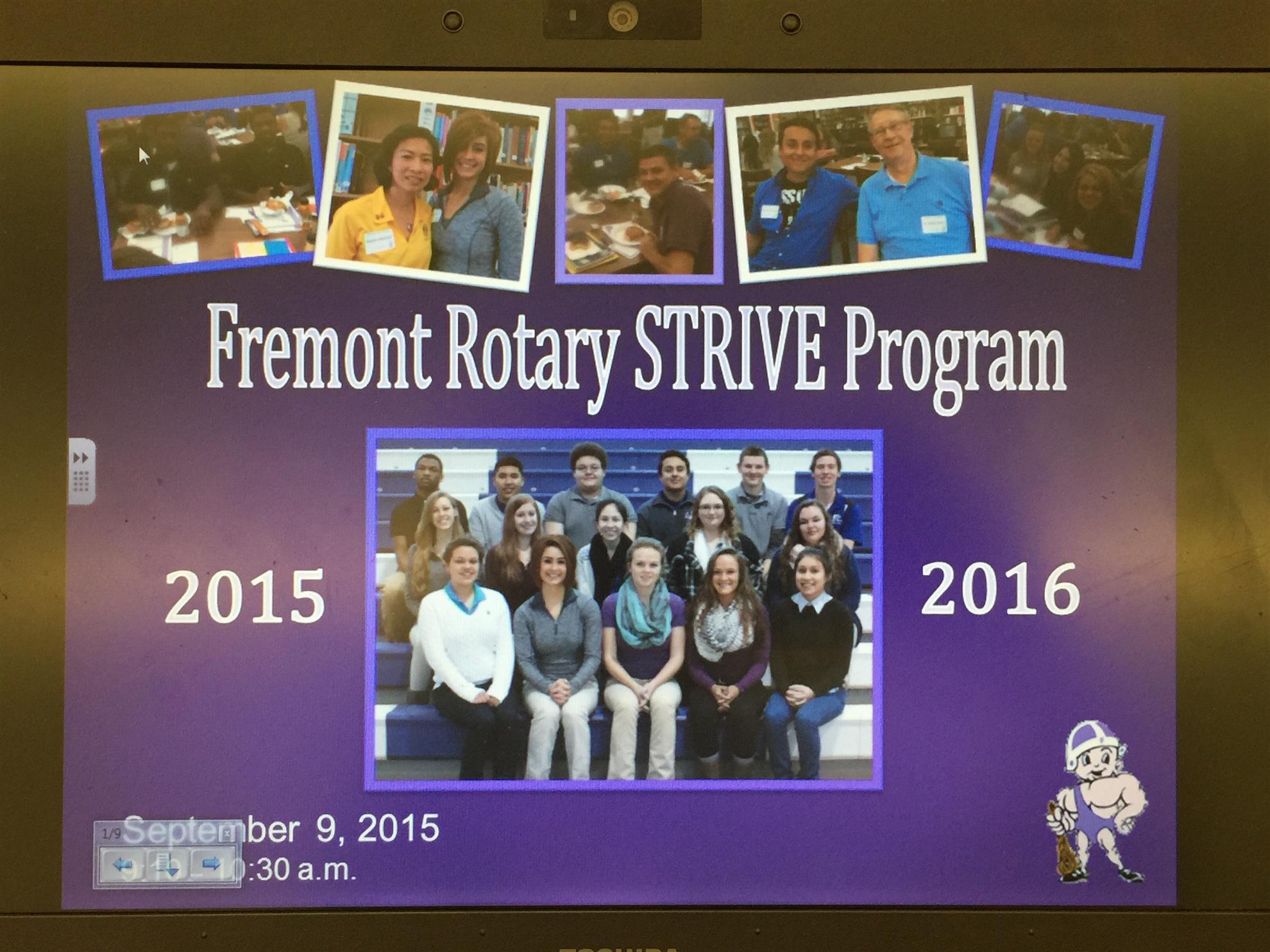 Some updates on our STRIVE Program | Rotary Club of Fremont, OH