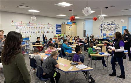 Rotary Literacy Day at LUTZ Elementary with 2nd grade students