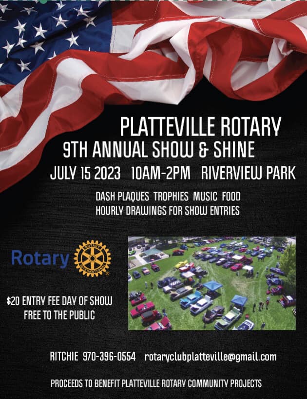 9th Annual Show & Shine Car Show Rotary Club of Platteville