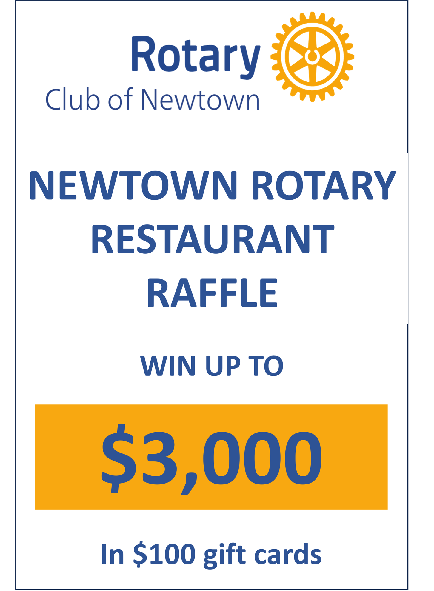 Newtown Rotary Restaurant Raffle