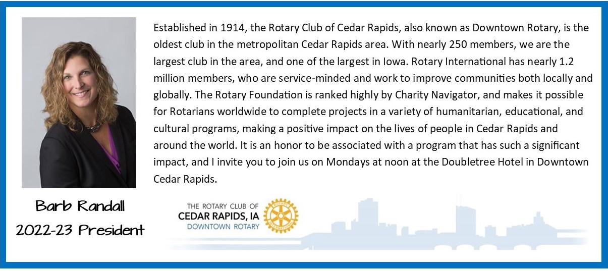Home Page | Rotary Club of Cedar Rapids