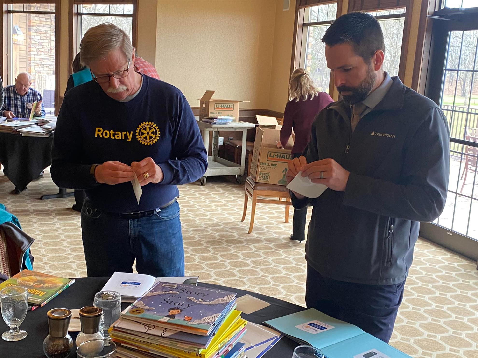 Adding book plates to library book donation