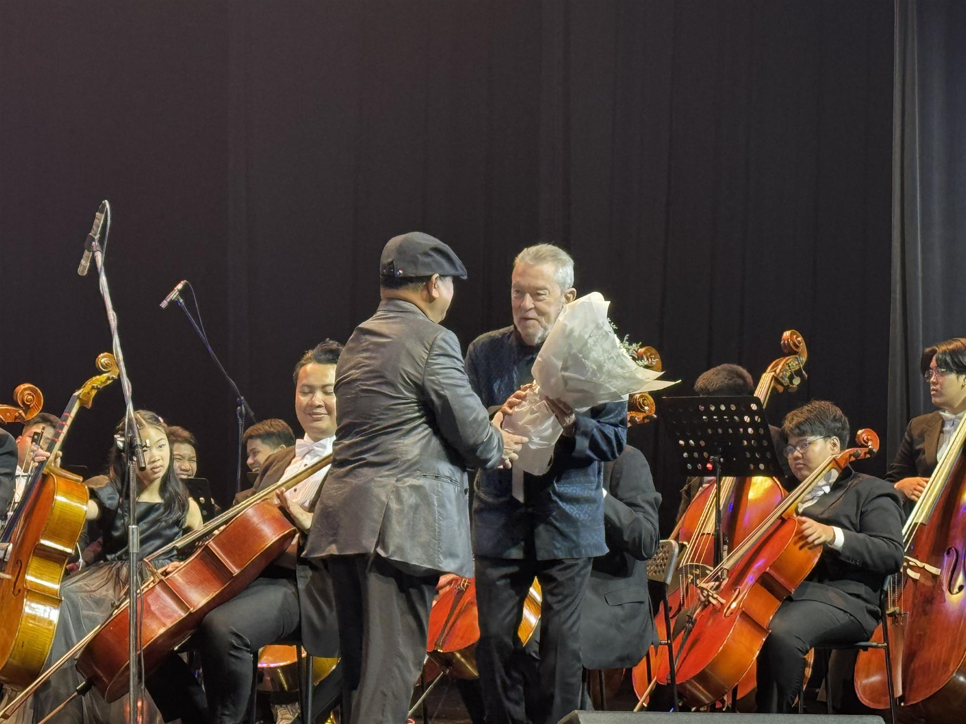 Performers on stage at Moonlight & Melodies