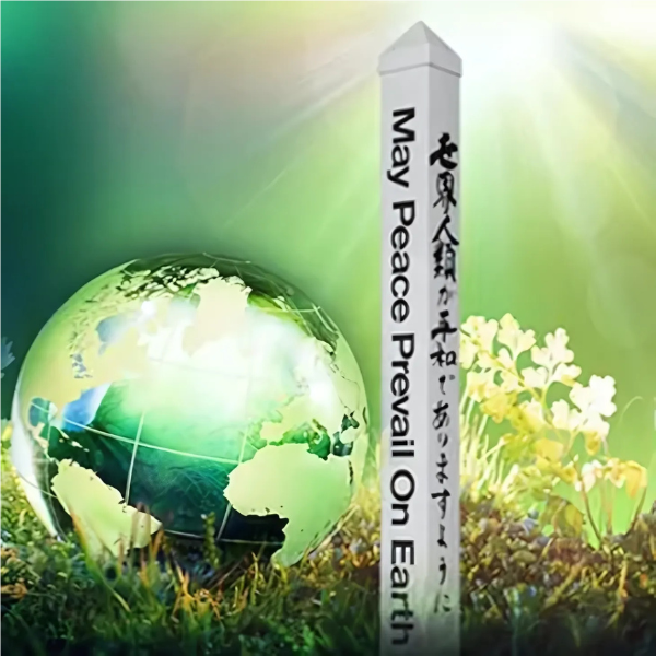 Rotary Peace Pole and globe of the world
