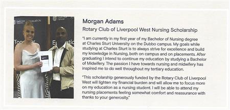 Nursing Scholarship 2021 Morgan Adams