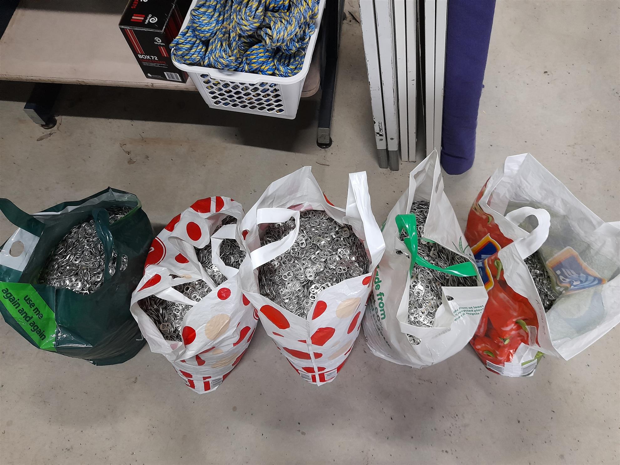 Ringpulls for ROMAC Rotary Club of Morphett Vale