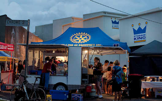 Our BBQ trailer at the Chrome St Festival