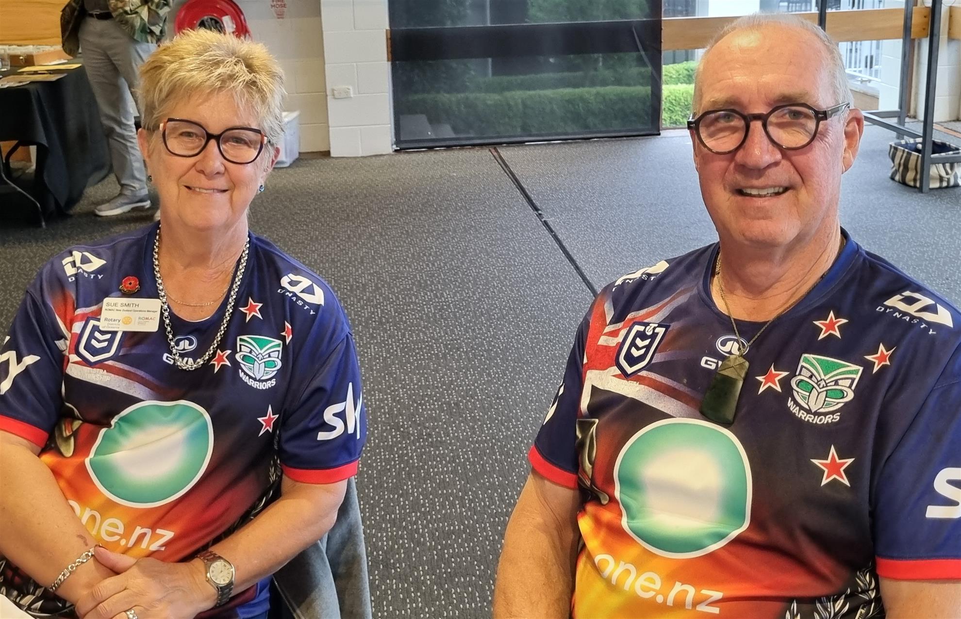Two club members at a meeting