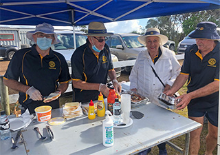 Rotary Waiheke Sausage Sizzle at the Waiheke Airport open day