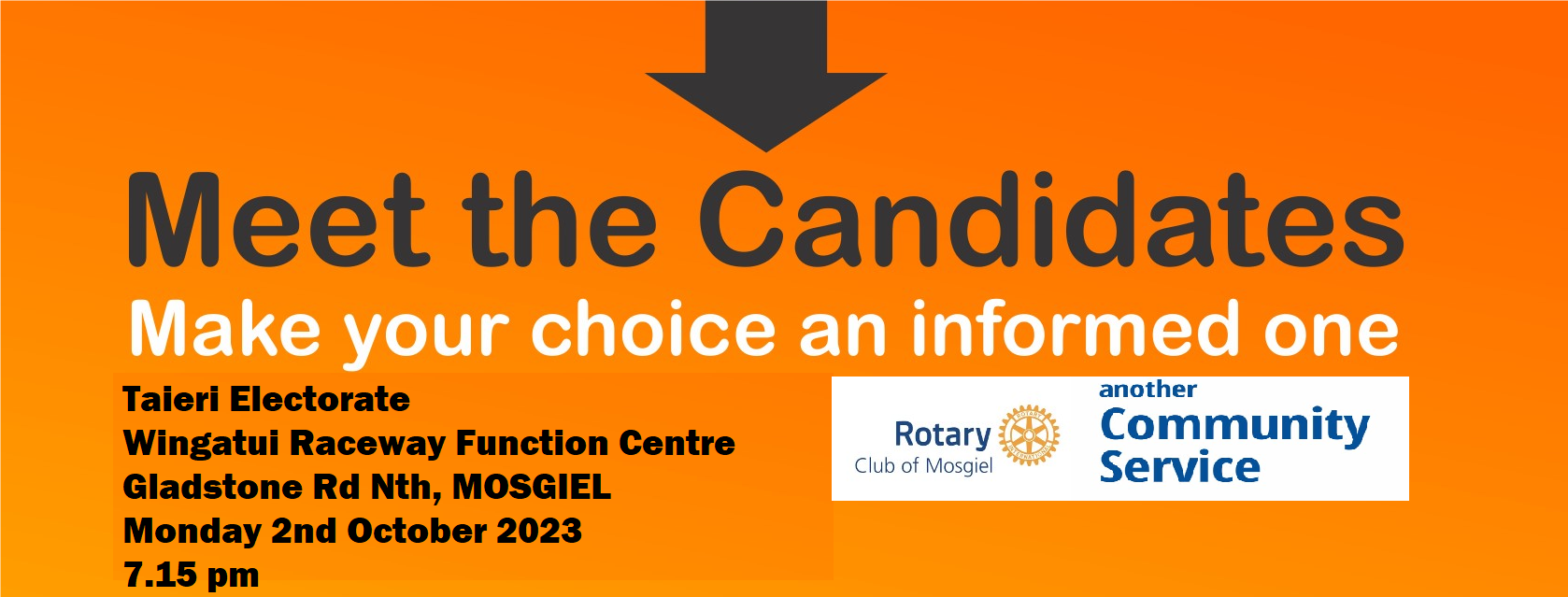 meet the candidates night | The Rotary Club of Mosgiel