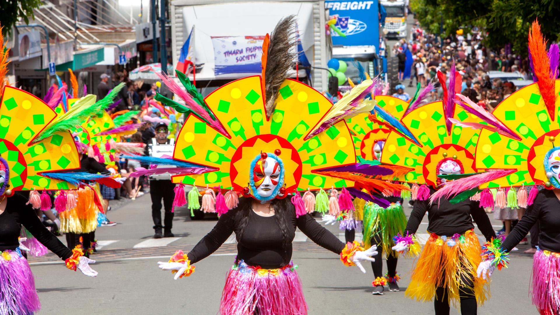 Among many floats, the prize winning Timaru Filipino Society added a magnificent splash of colour to the 2022 Xmas Parade.