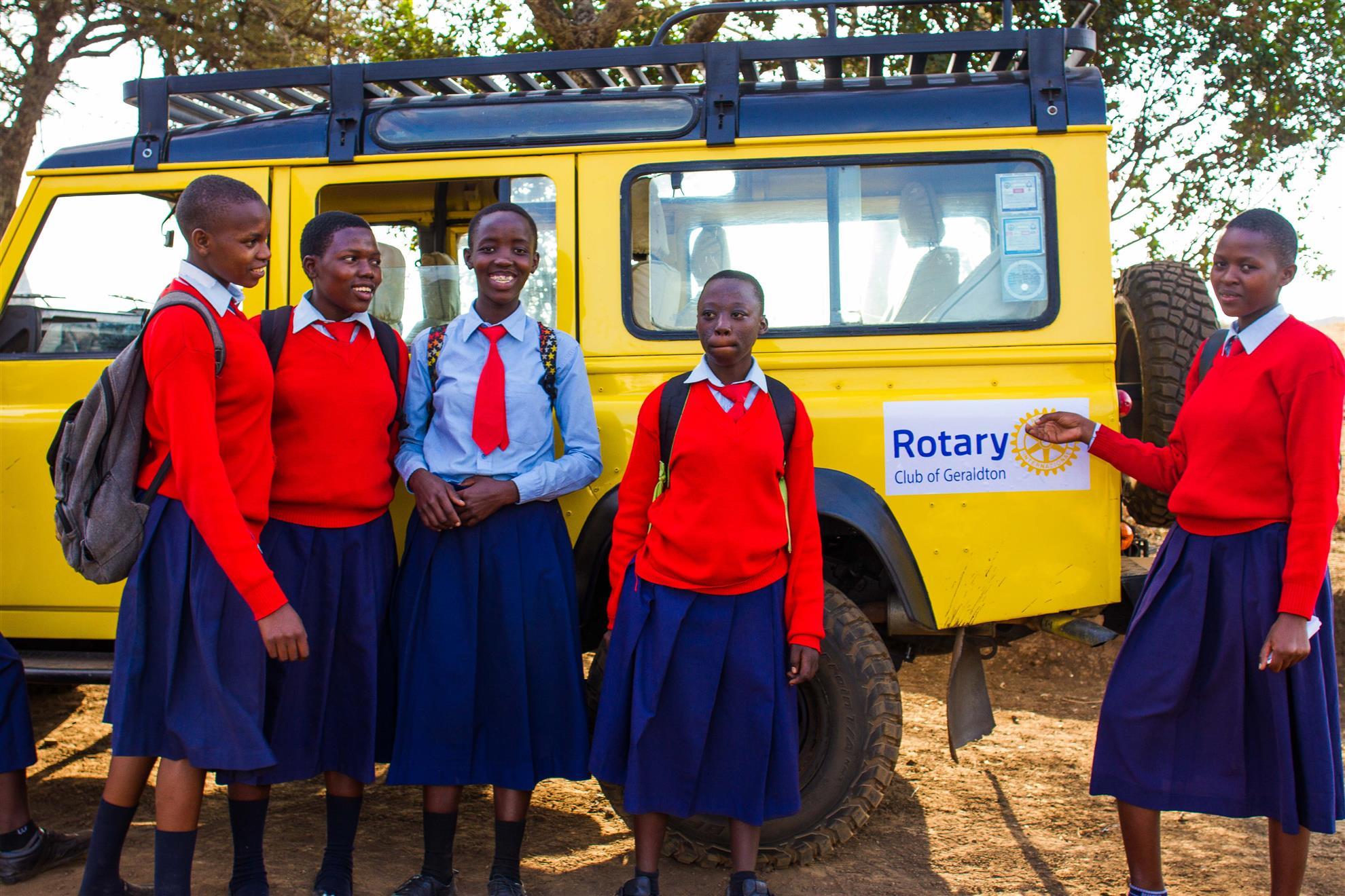 Landrover  with Students