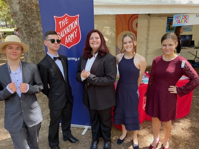 Youth model preloved formal wear from Salvos Stores at Rotary Hyde Park Festival