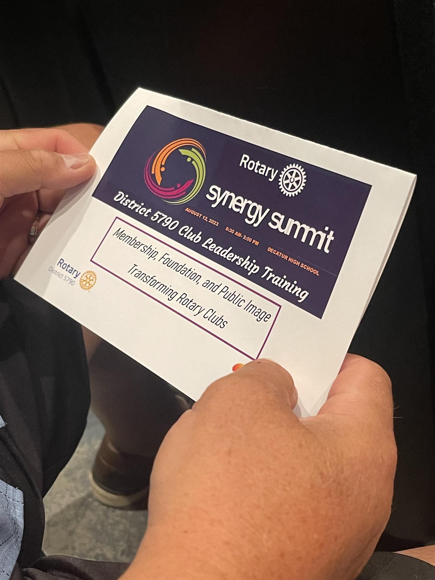 Great Training at the Rotary Synergy Summit