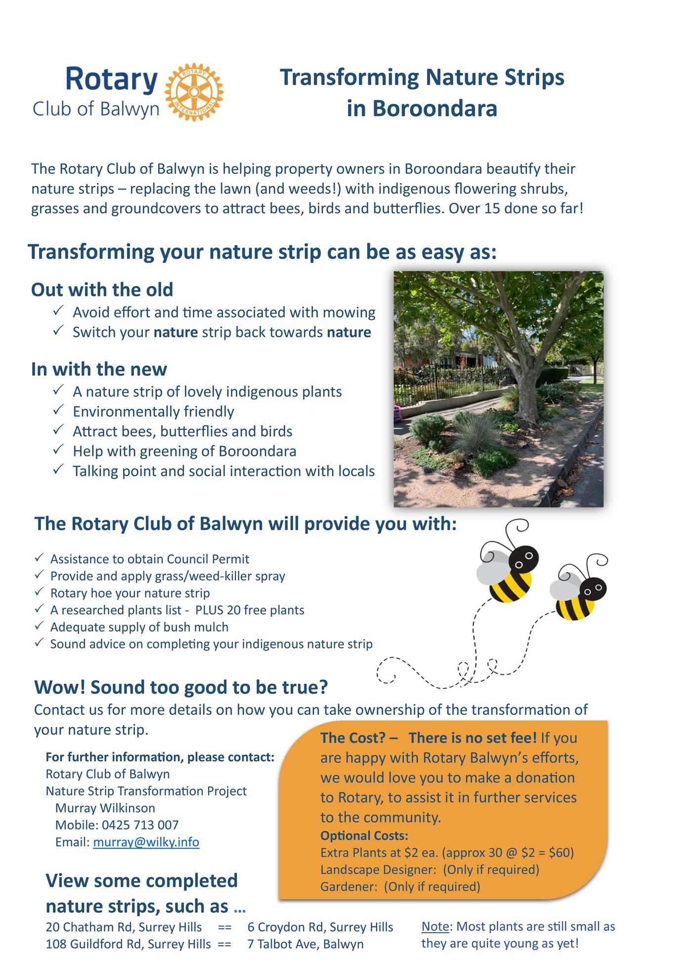 Transforming Nature Strip in Boroondara | Rotary Club of Camberwell