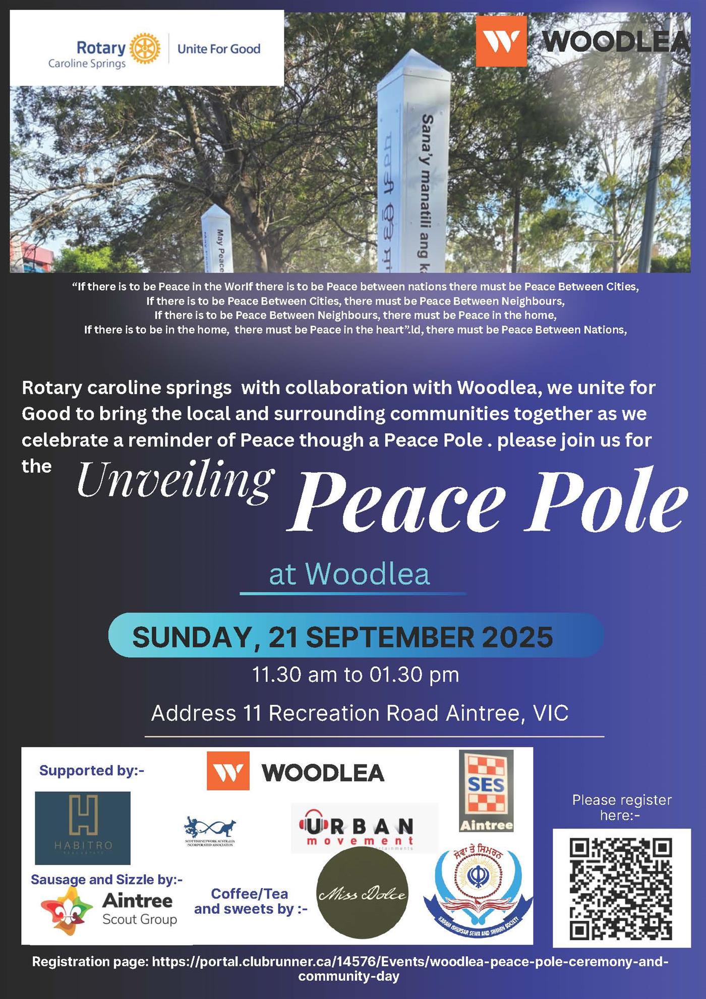 Woodlea Peace Pole Ceremony and Community Day