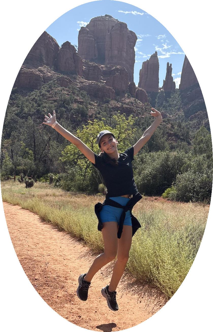 Girl jumping for joy