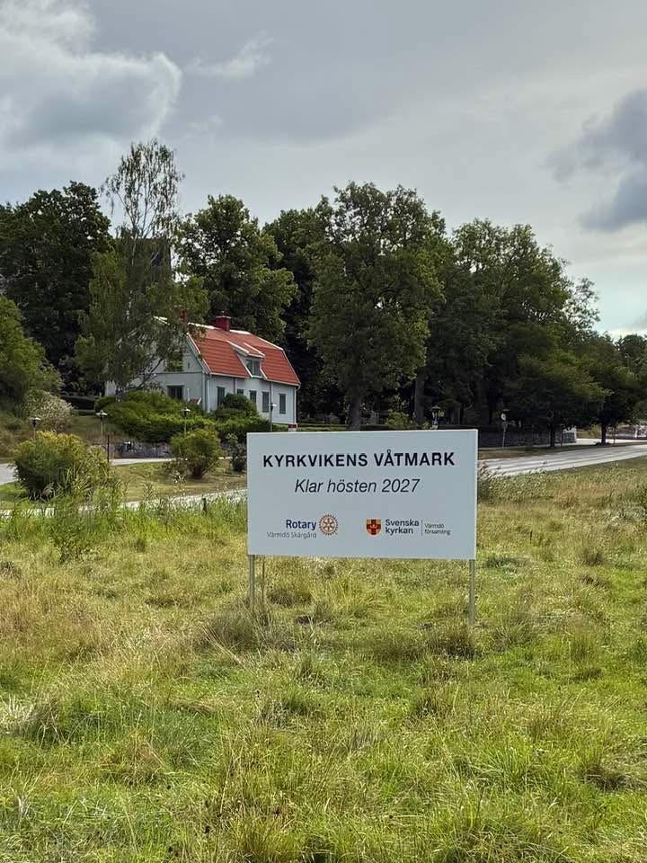 Informationsskylt Kyrkvikens våtmark