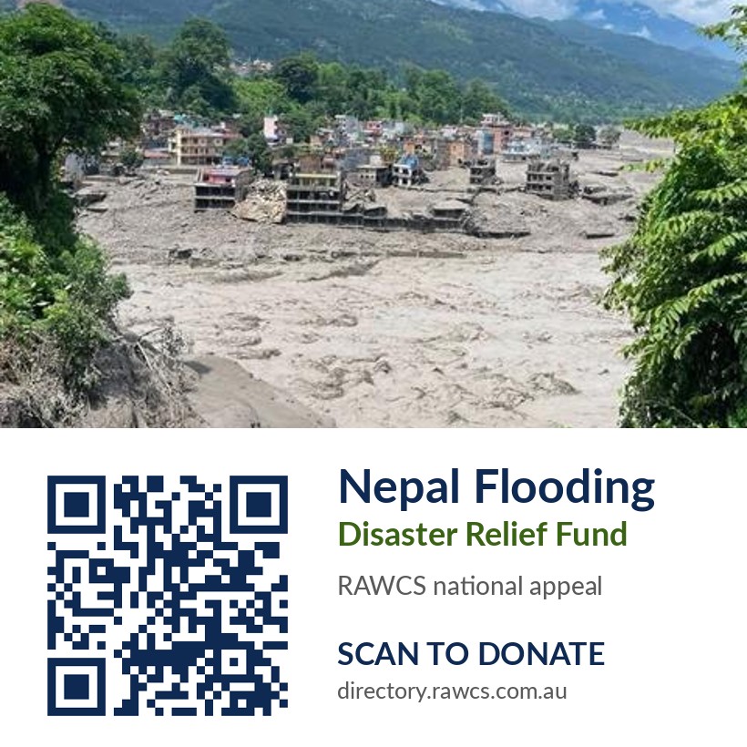 Nepal Flooding Disaster Relief Fund — RAWCS — scan to donate