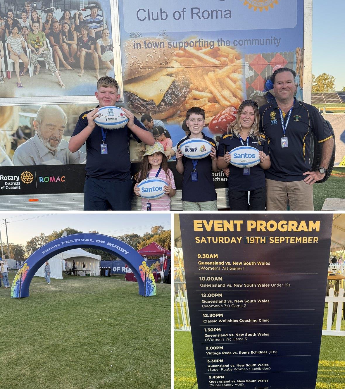 Rotary Club of Roma at the Santos Festival of Rugby