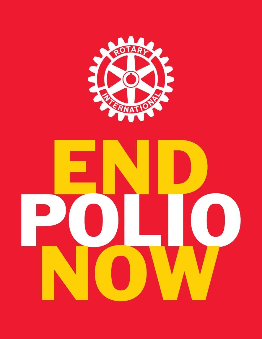 Rotary International “End Polio Now” campaign graphic.