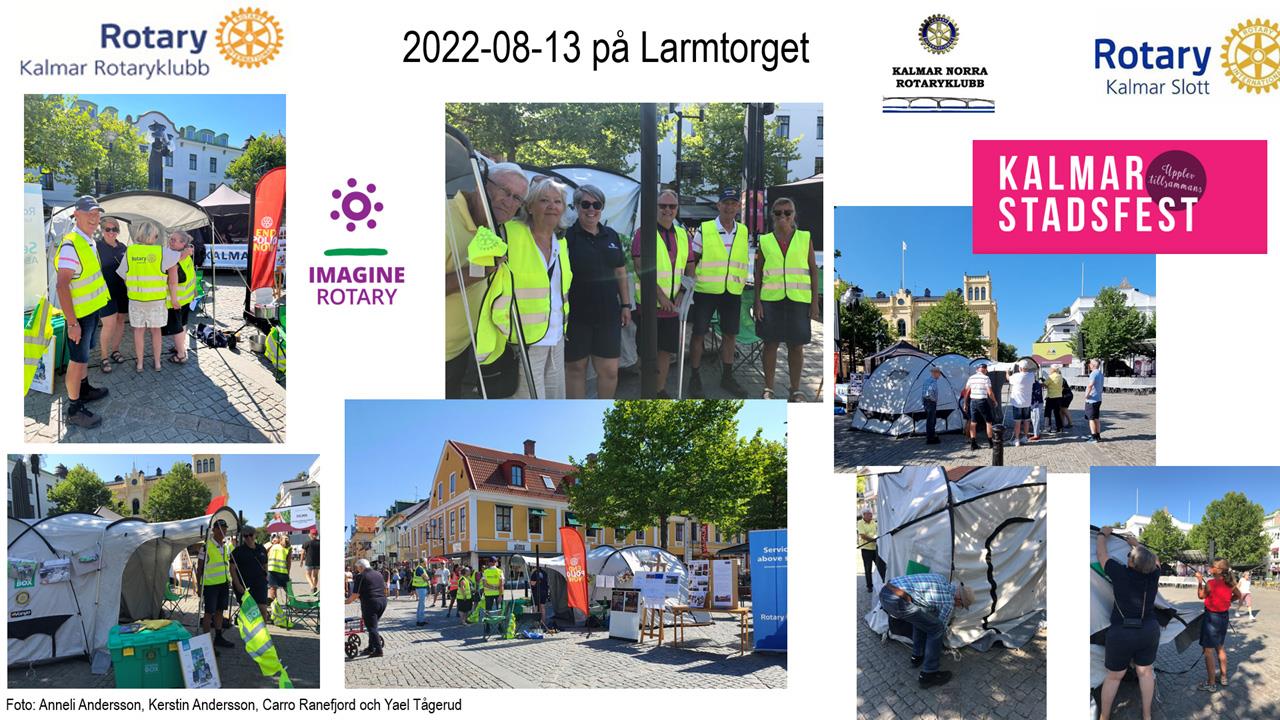 Kalmar Rotaryklubb på Stadsfesten i Kalmar 2022