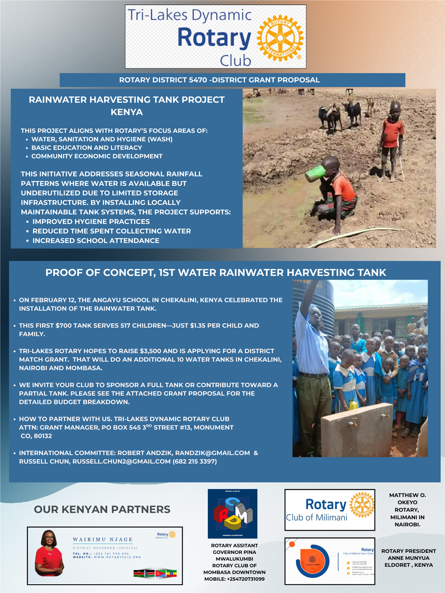 TLDRC Kenya- Rain Water Harvesting Tank Project 2026
