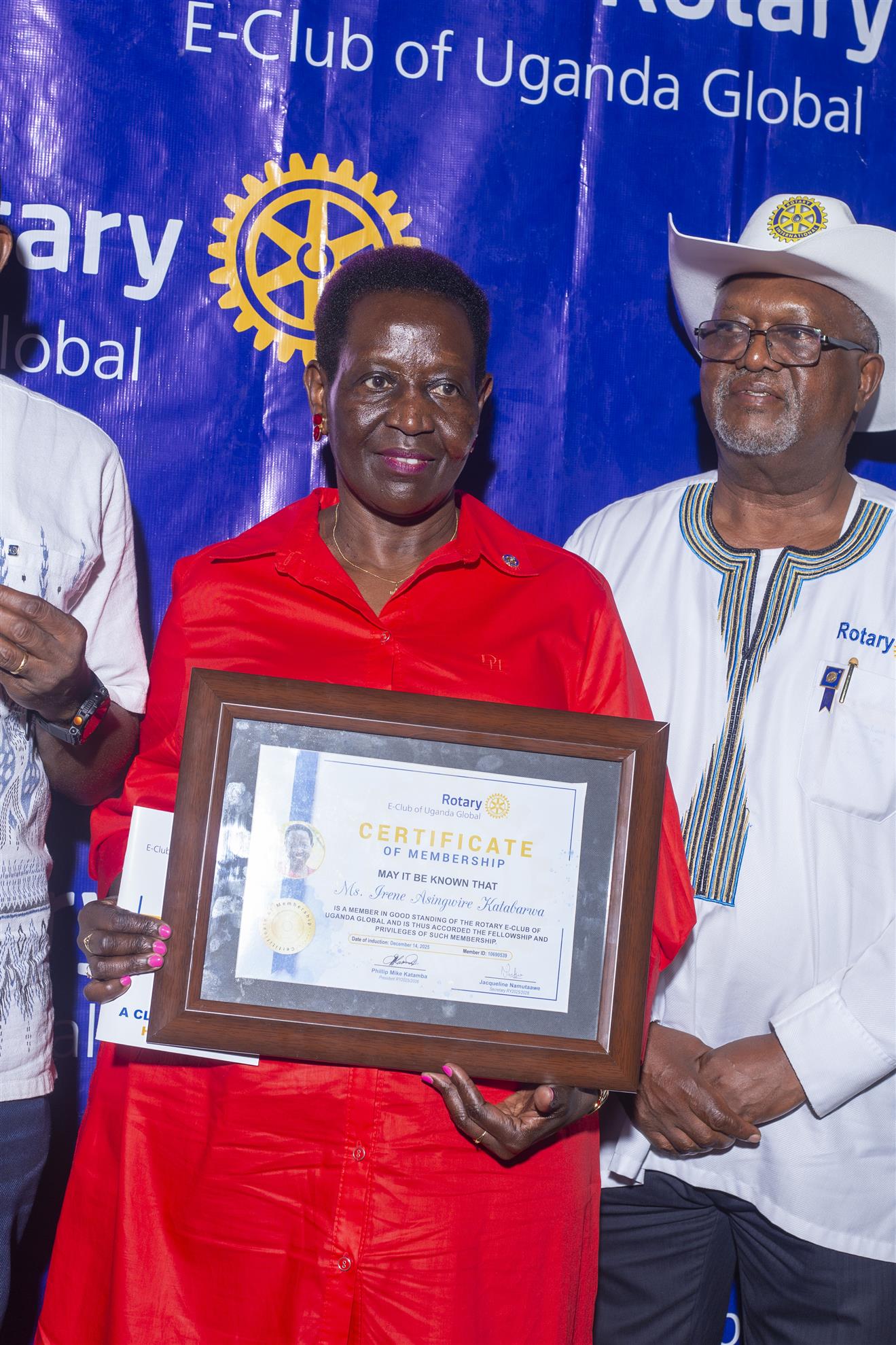 Welcoming our new members Rtn Irene Asingwire Katabarwa