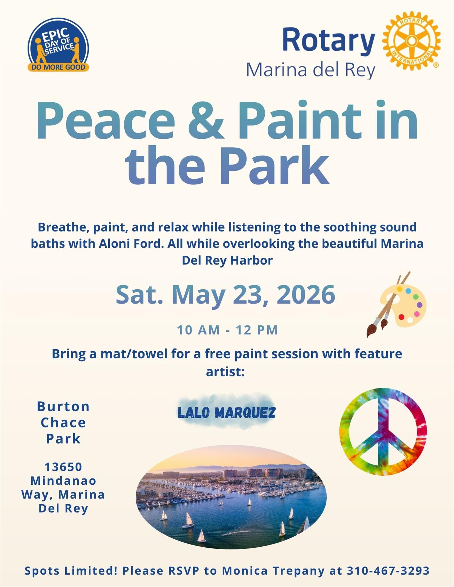 Club Event: Peace & Paint in the Park