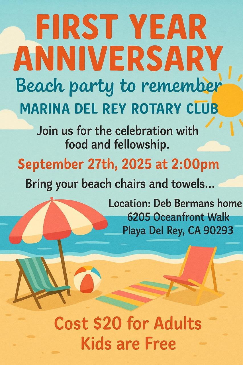 MdR Rotary: 1st Anniversary Beach Party